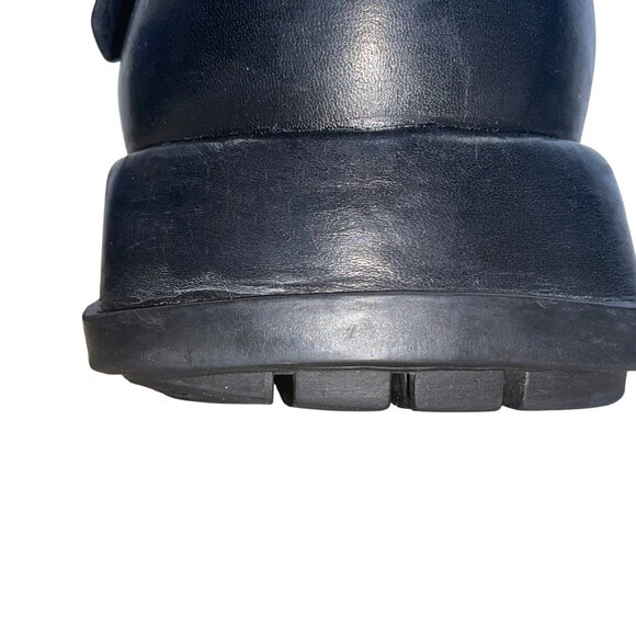 Air Jordan Men’s Black Leather Mid-Top Strapped Two3 Da’Catti Biker Boots Sz 12 - Picture 11 of 14